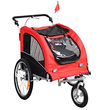 Best Choice Products 2 in 1 Pet Dog Bike Trailer